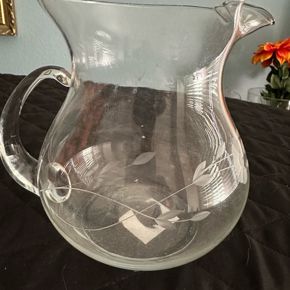 Princess House Hand Blown Rare Lemonade Pitcher - Picture 4 of 7